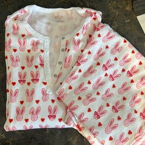 Roller Rabbit size L pjs Worn Once! Long sleeve, long pants + great for Easter!